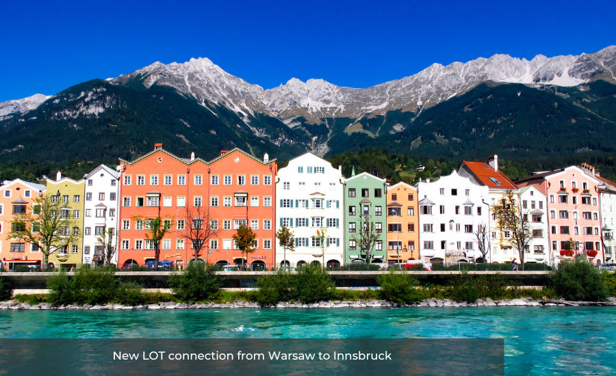 New LOT connection from Warsaw to Innsbruck